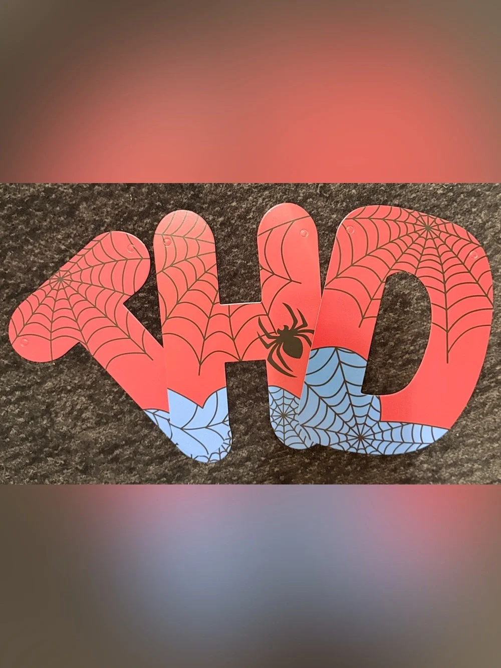 💜 Spider Theme Happy Birthday Banner - Letters